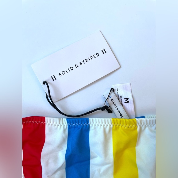 SOLID & STRIPED Morgan Bikini Multi-Colored Stripe Medium, NEW! - Picture 9 of 11